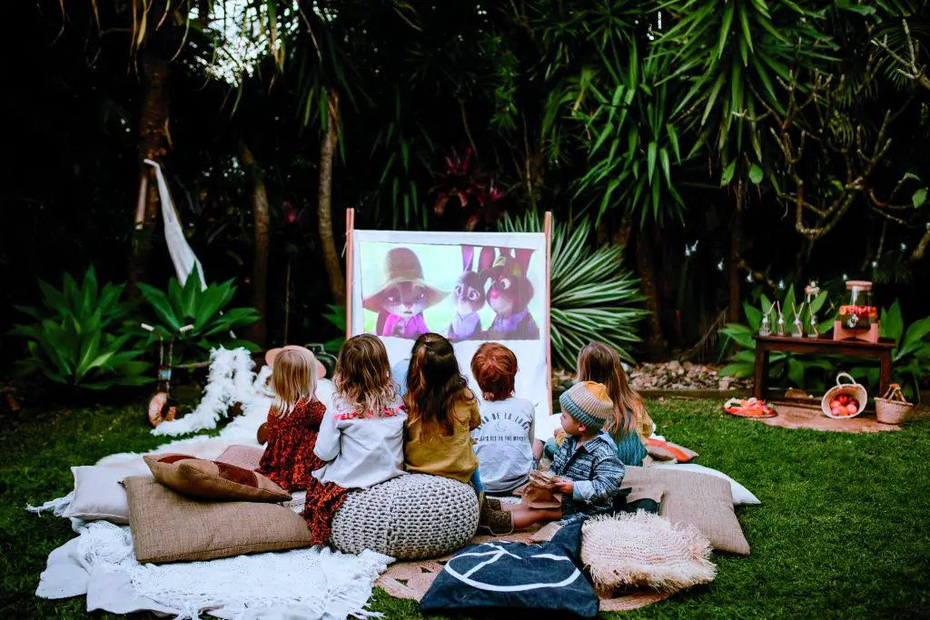 Watch a movie in your backyard