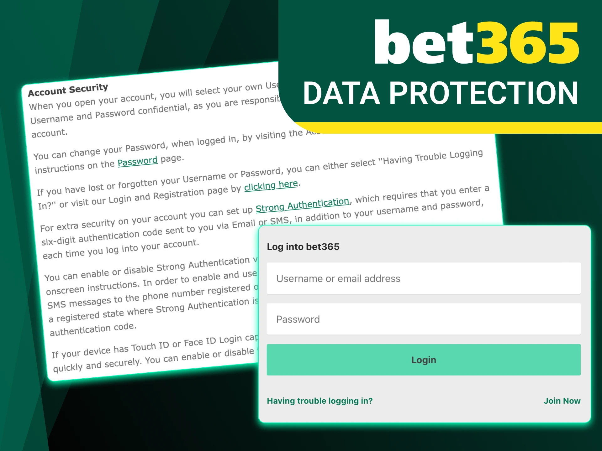 Your personal data is protected securely at Bet365.