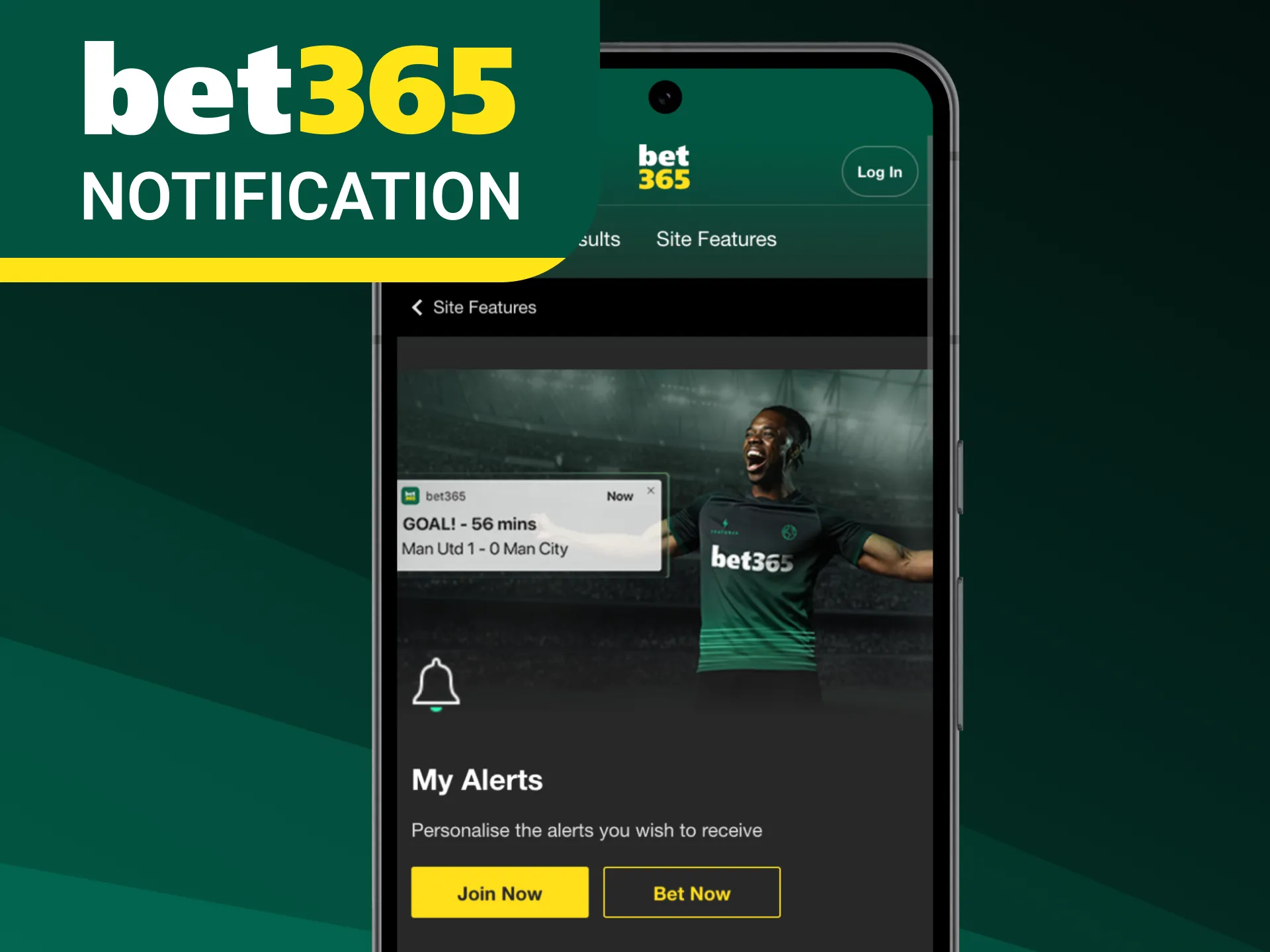 Bet365 alerts guide you toward winning moments.