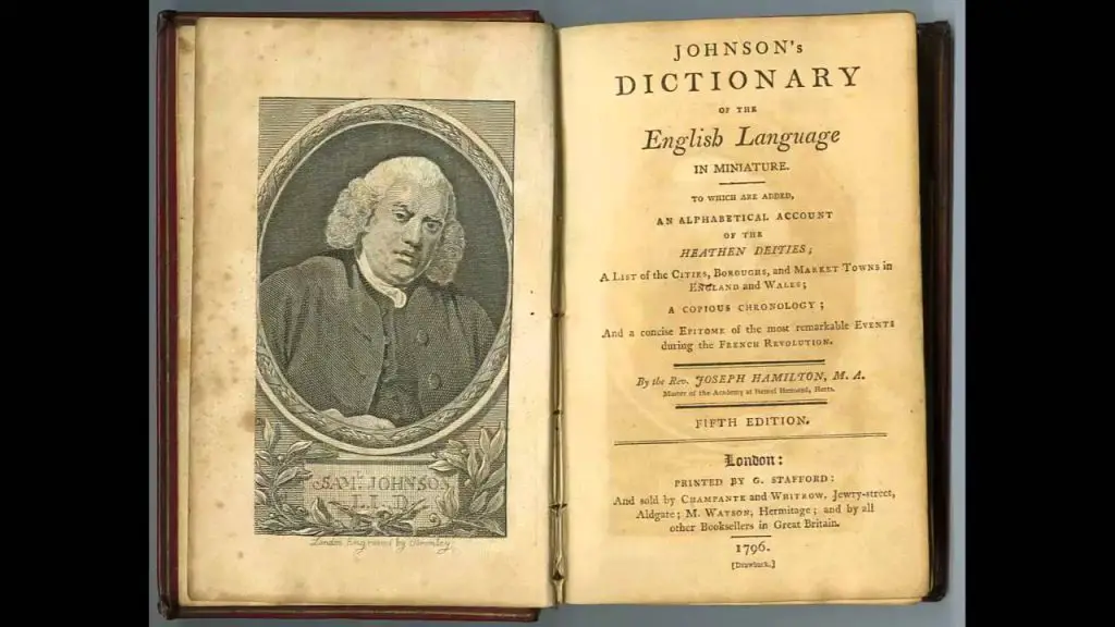 Samuel Johnson’s A Dictionary of the English Language (approx. 1755)