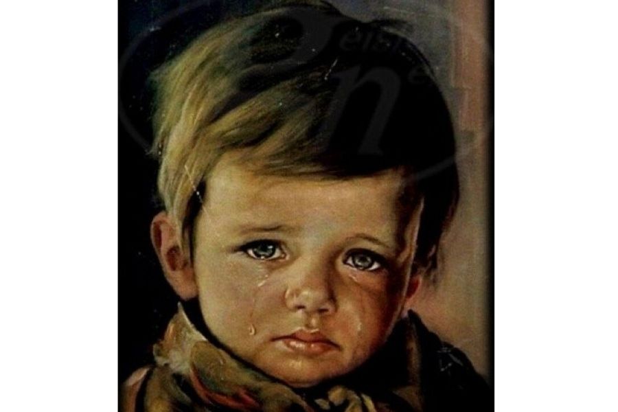 'The Crying Boy' Painting