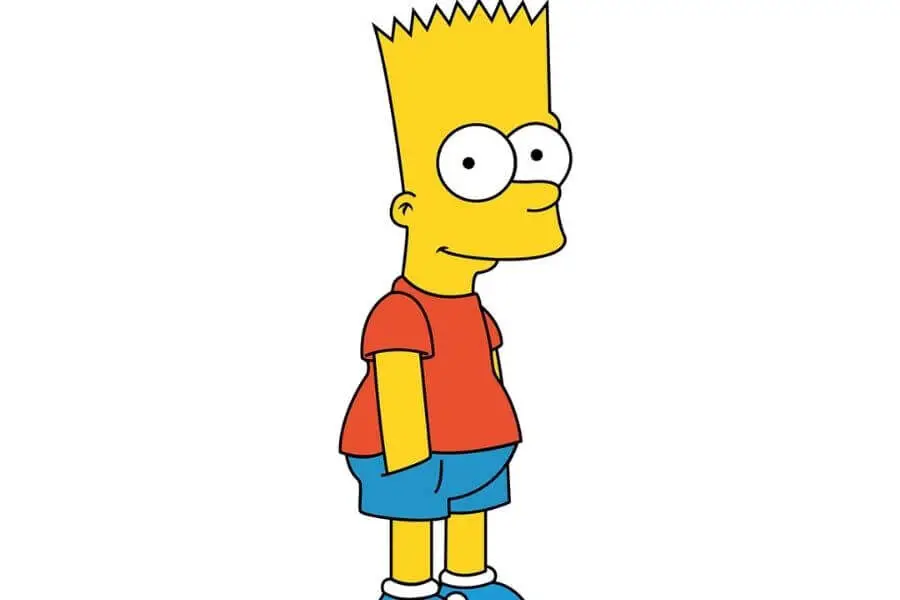 Cartoon character Bart Simpson