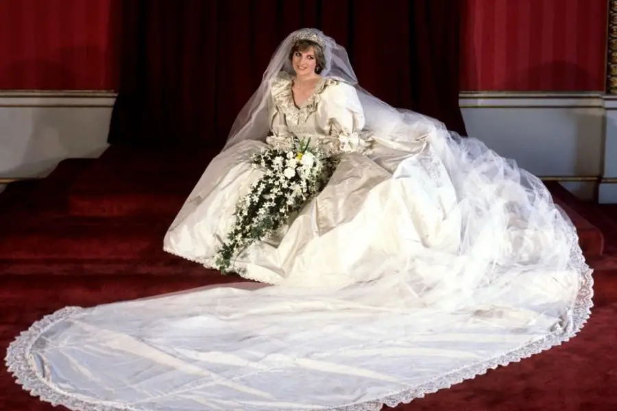 Her wedding dress has gone down in history